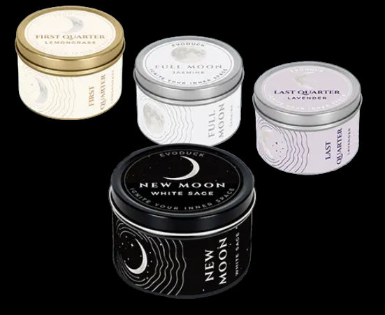 Moon phase candles