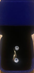 Gold plated zirconia earrings