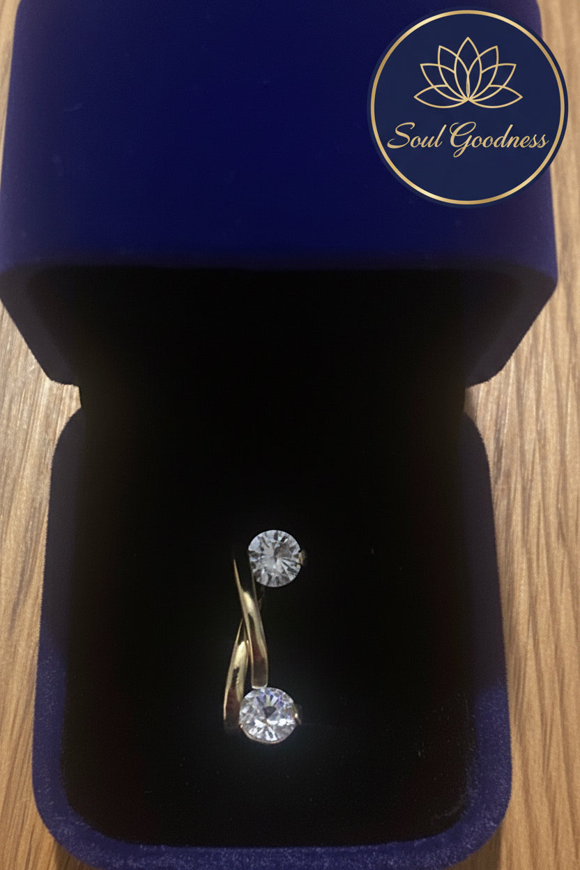 Gold plated zirconia earrings
