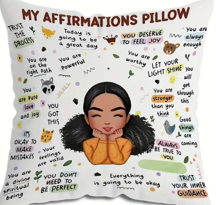 Large Affirmation Cushion cover.