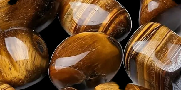 Tiger eye polished stones
