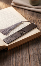 Wooden tasseled bookmark