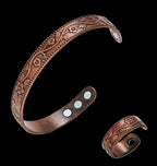 Red Copper magnetic bangle and Ring