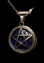 Star silver and stone pendant