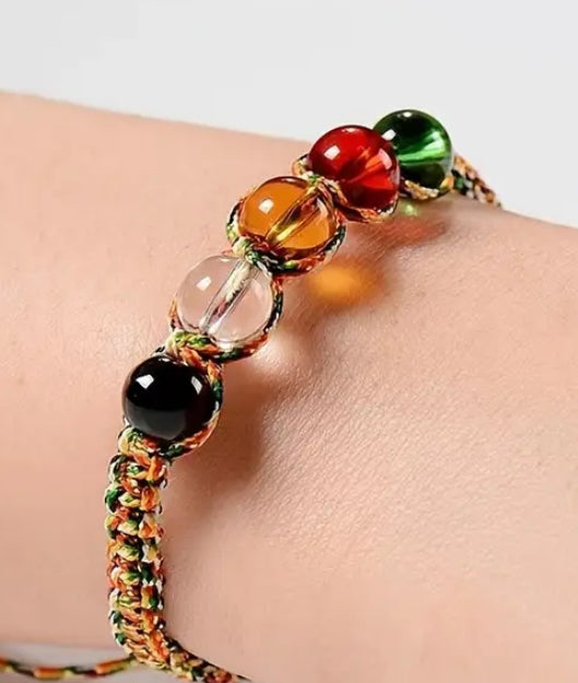 Boho beaded braid bracelet