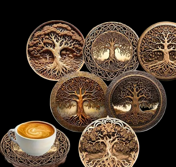 Tree of life coasters six piece