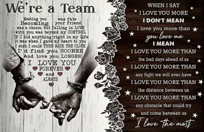 Couples wooden love plaque