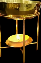 Golden stand and bowl burner