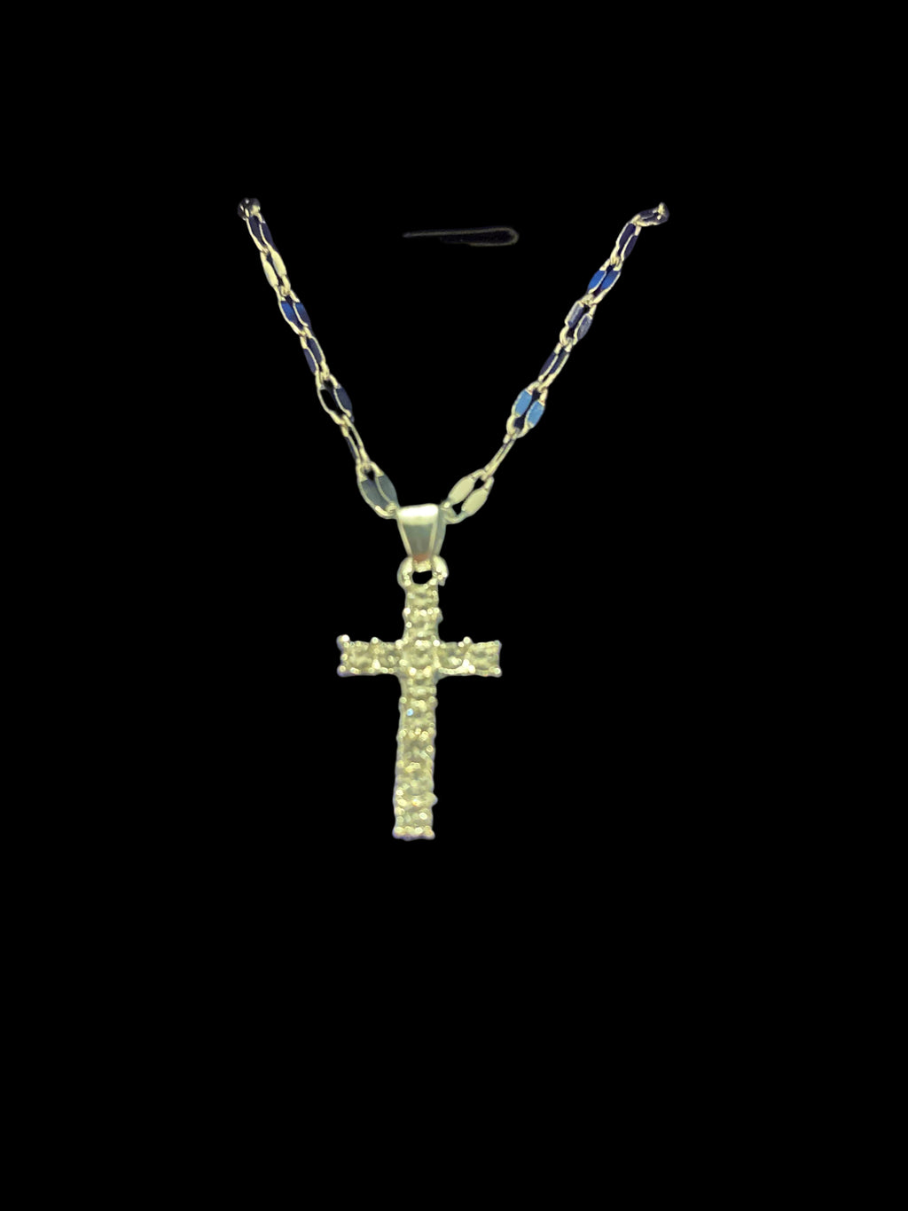 Silver necklace with cross