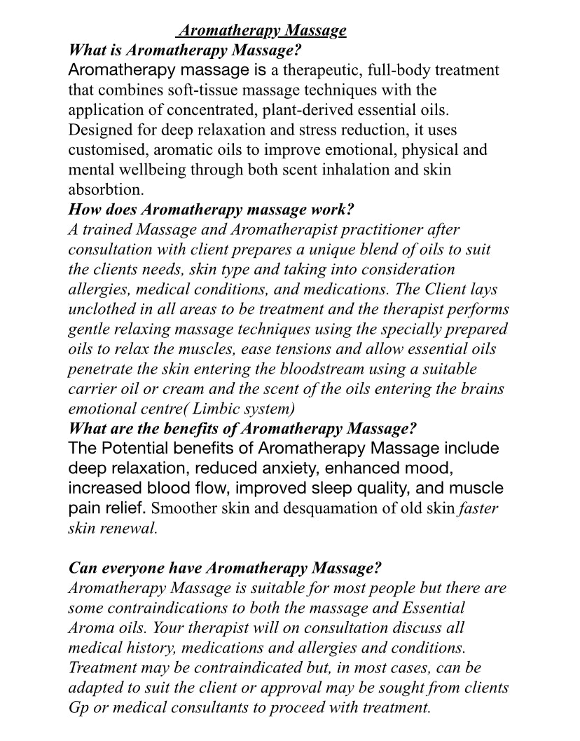 Aromatheraphy Massage