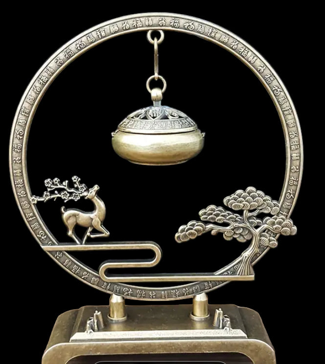 Hanging fortune pot incense burner .