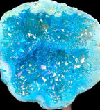 Natural blue agate stone