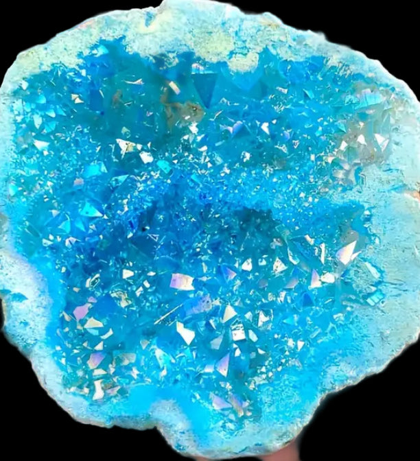 Natural blue agate stone