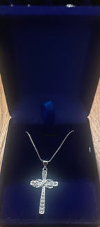 Sterling silver chain & cross