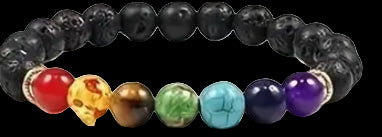 Chakra lava bracelet