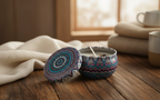 Dried flower scented candle