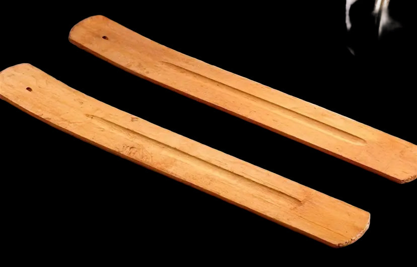 2 piece wooden incense stick burners
