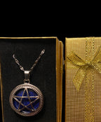 Star silver and stone pendant