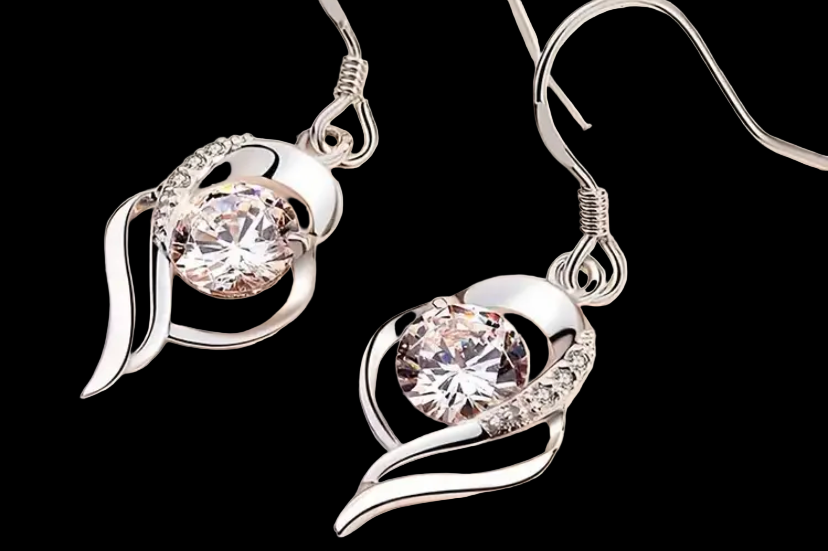 Sterling silver hypoallergenic drop Earrings