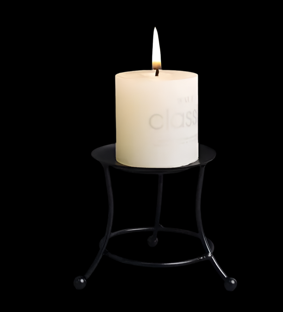 Dual purpose metal candle holder & burner