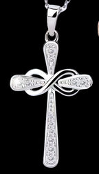 Sterling silver chain & cross