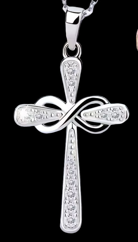 Sterling silver chain & cross