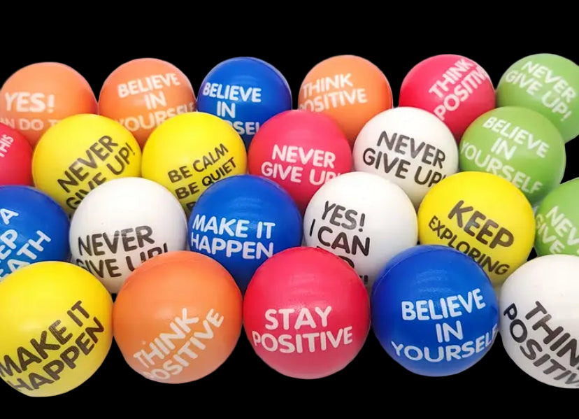 Affirmation stress balls