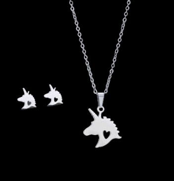 Hypoallergenic pendant and earring set