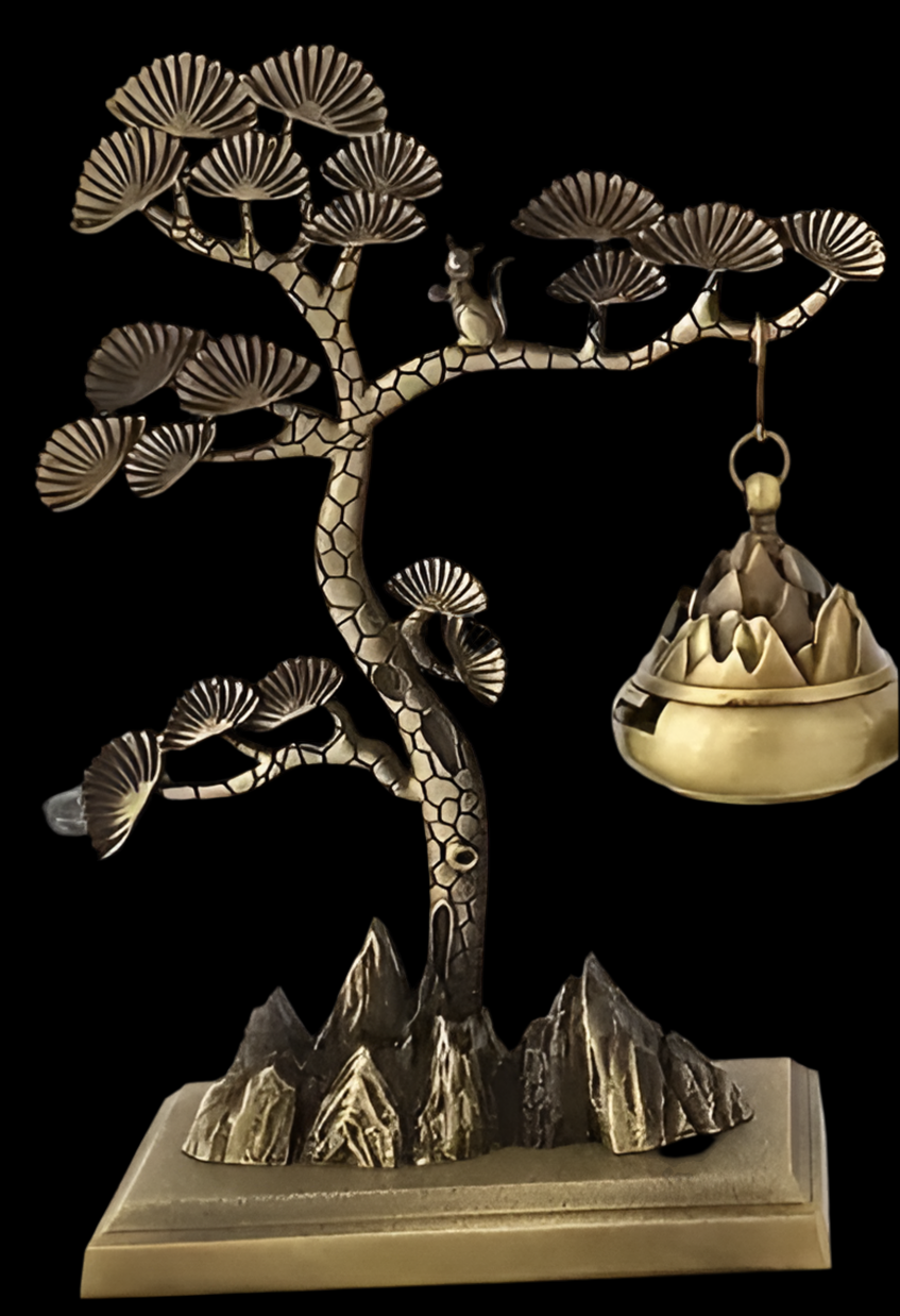 Mountain landscape incense burner